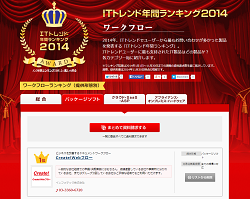 ITトレンド2014_Create!Webフローがワークフローパッケージ部門第1位